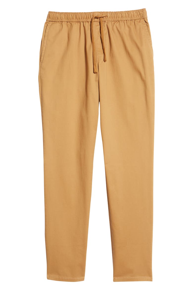 Elastic Waist Twill Chino Pants, Alternate, color, TAN DALE