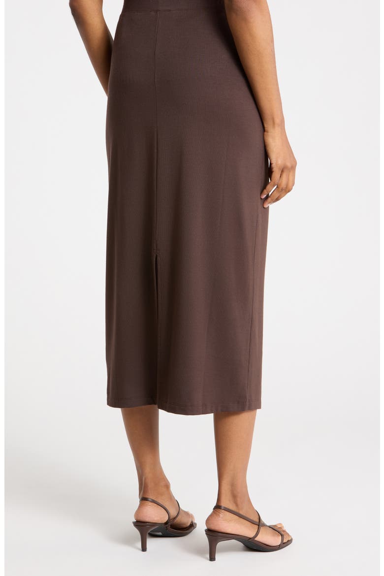 Pull-On Midi Skirt, Alternate, color, DK COFFEE