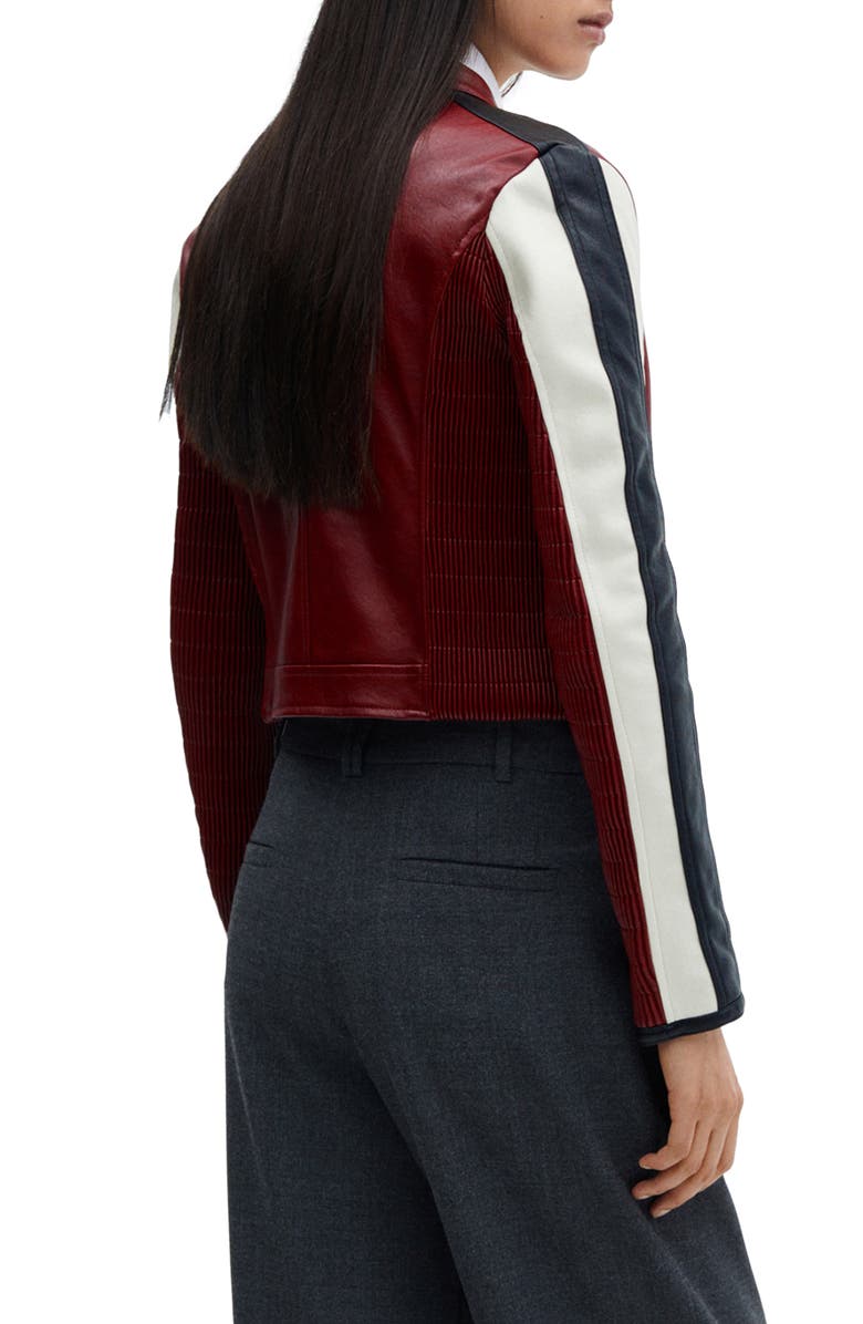 MANGO Faux Leather Moto Jacket, Alternate, color, 