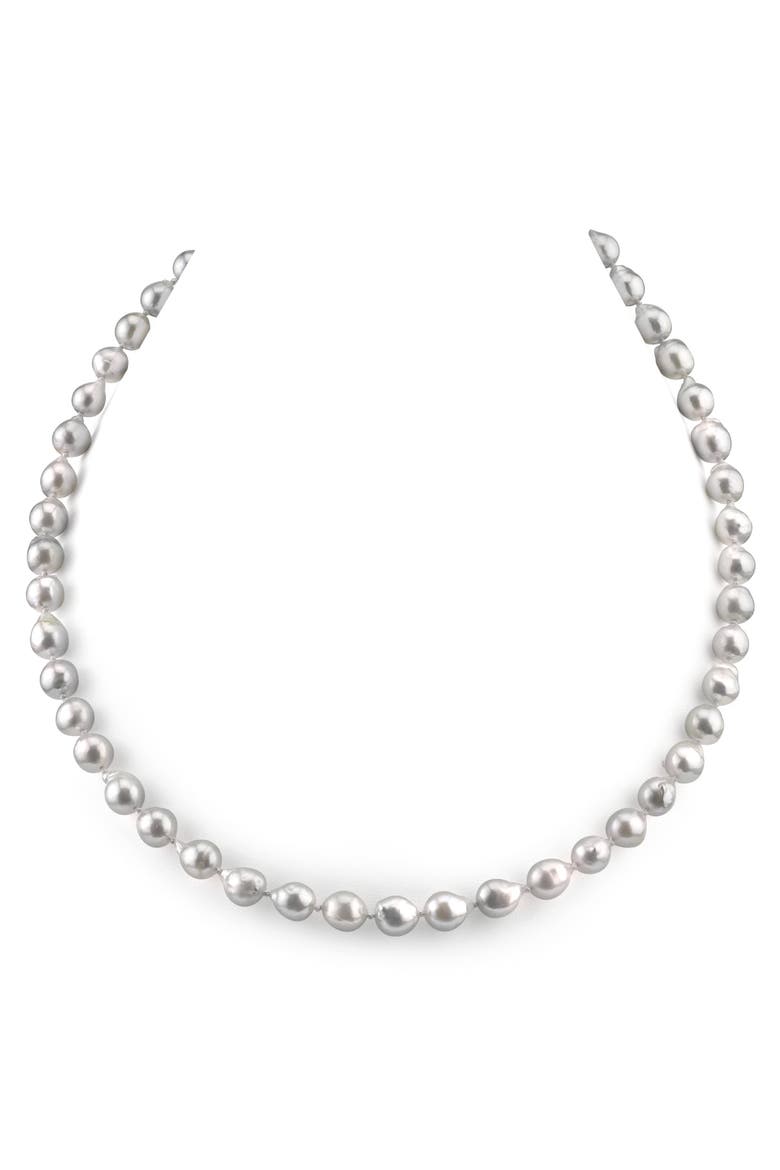 8.0-8.5mm Japanese Akoya Baroque Pearl Necklace, Main, color, Yellow Gold Clasp
