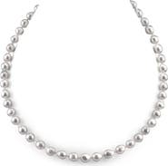 The Pearl Source 8.0-8.5mm Japanese Akoya Baroque Pearl Necklace