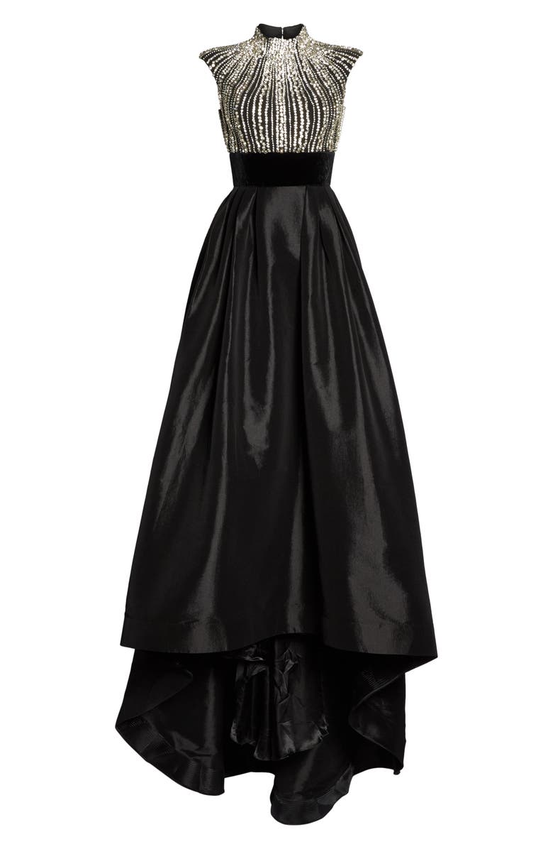 Mac Duggal Crystal & Satin Ballgown, Alternate, color, 