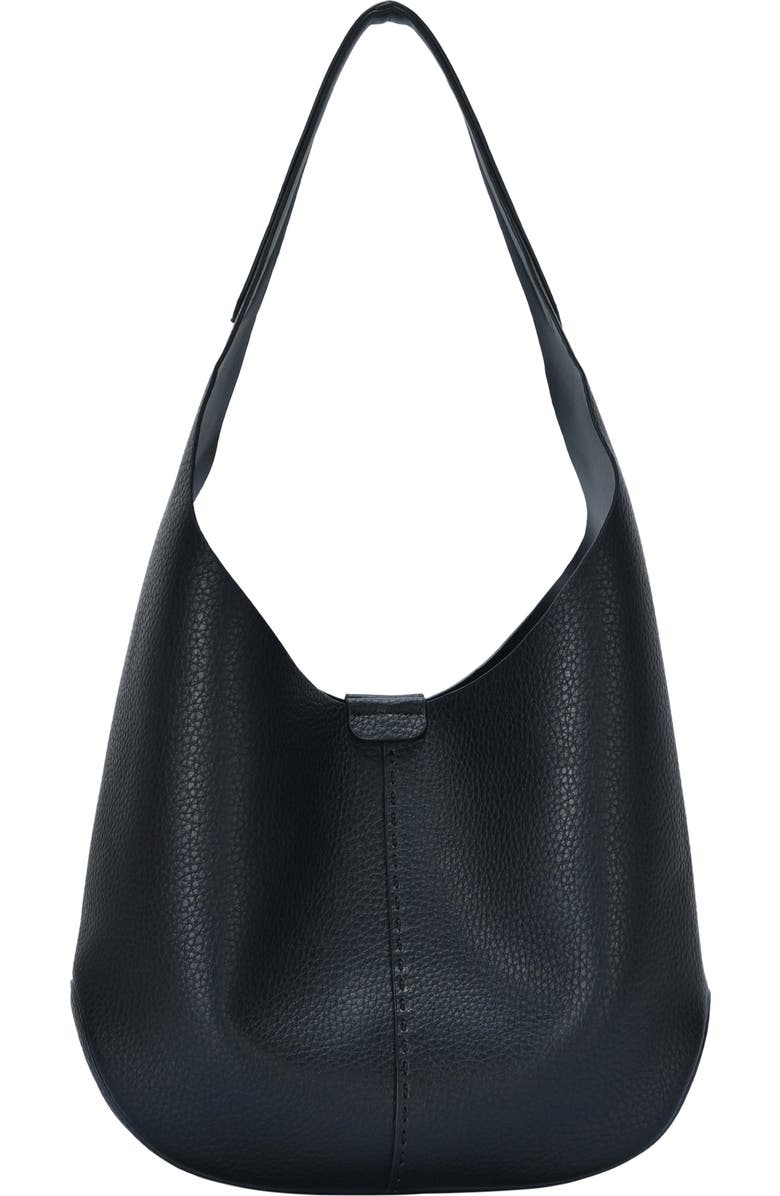 Antik Kraft Slouch Shoulder Bag with Removable Pouch, Main, color, Black