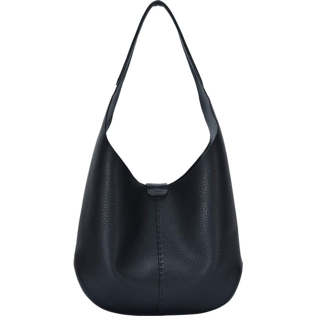 Antik Kraft Slouch Shoulder Bag With Removable Pouch In Black