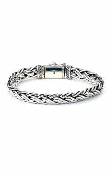 SAMUEL B. Sterling Silver Woven Chain Bracelet