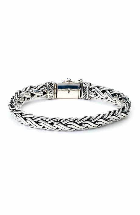 SAMUEL B. Sterling Silver Woven Chain Bracelet