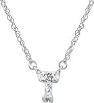 Bliss Diamond Diamond "T" Initial Pendant 18" Necklace 14K Gold Lab Grown