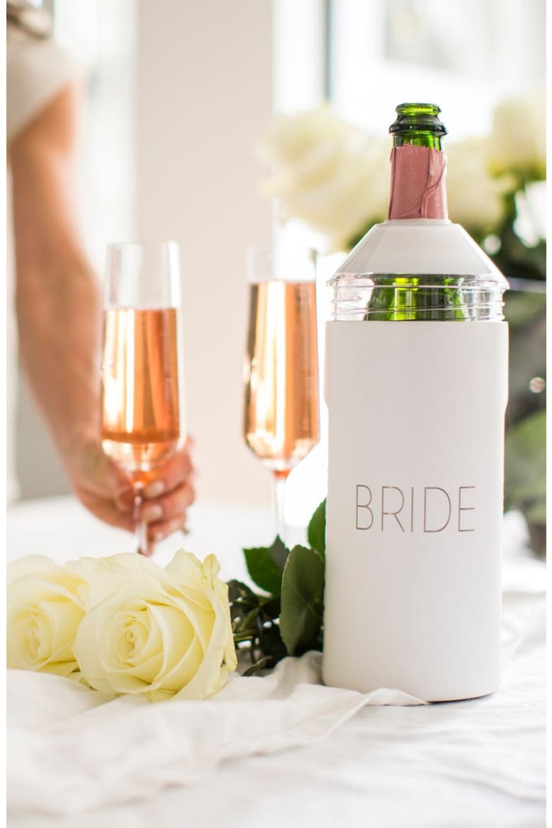 Bride Wine & Champagne Chiller, Alternate, color, WHITE