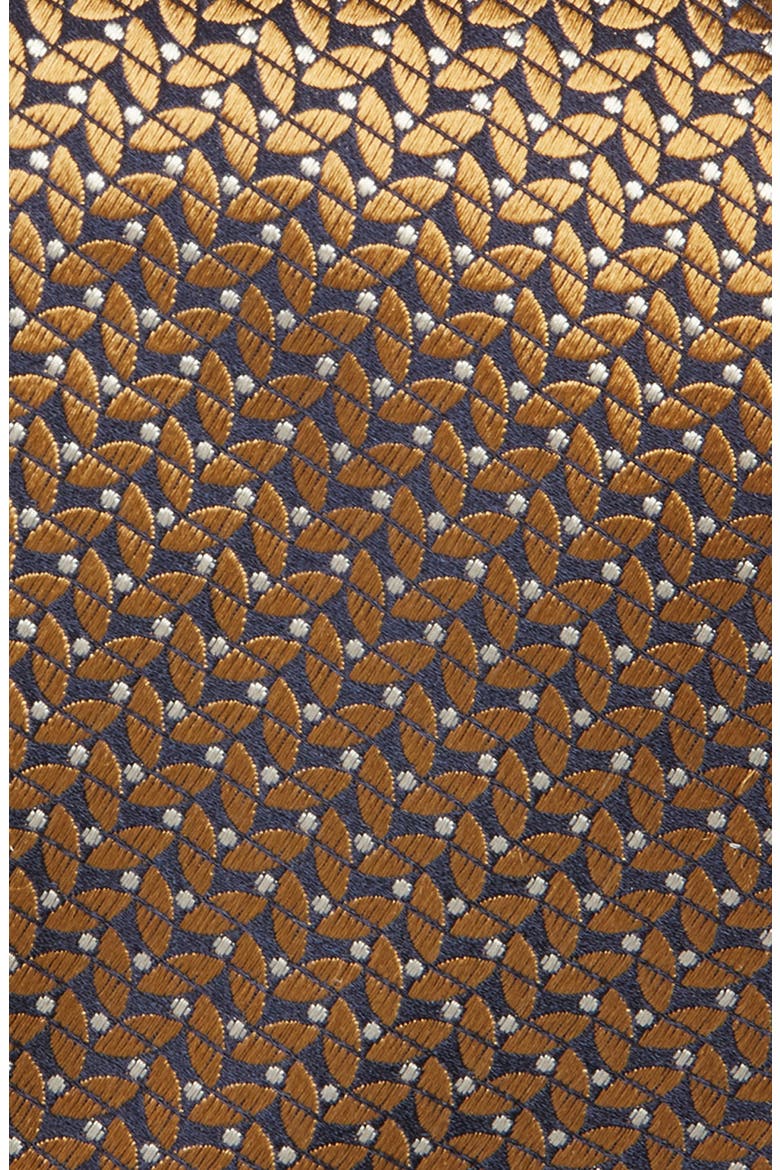 Geometric Silk Tie, Alternate, color, YELLOW