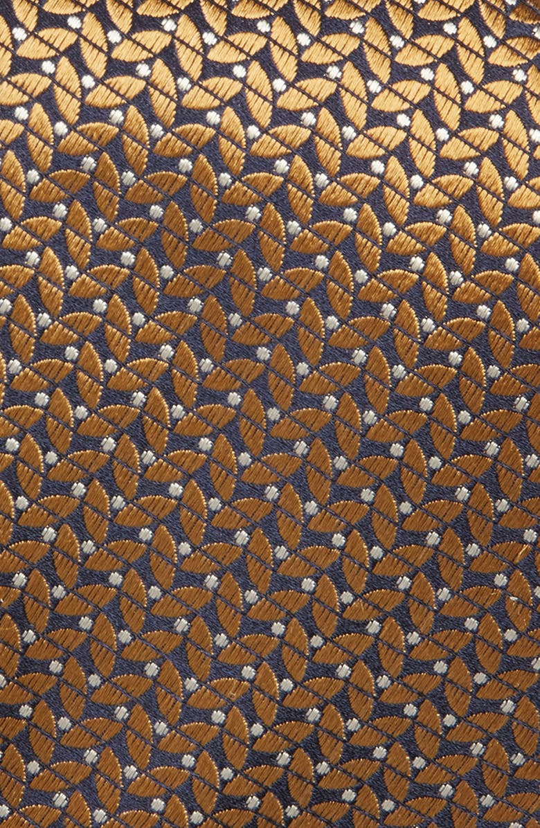 Canali Geometric Silk Tie, Alternate, color, Yellow