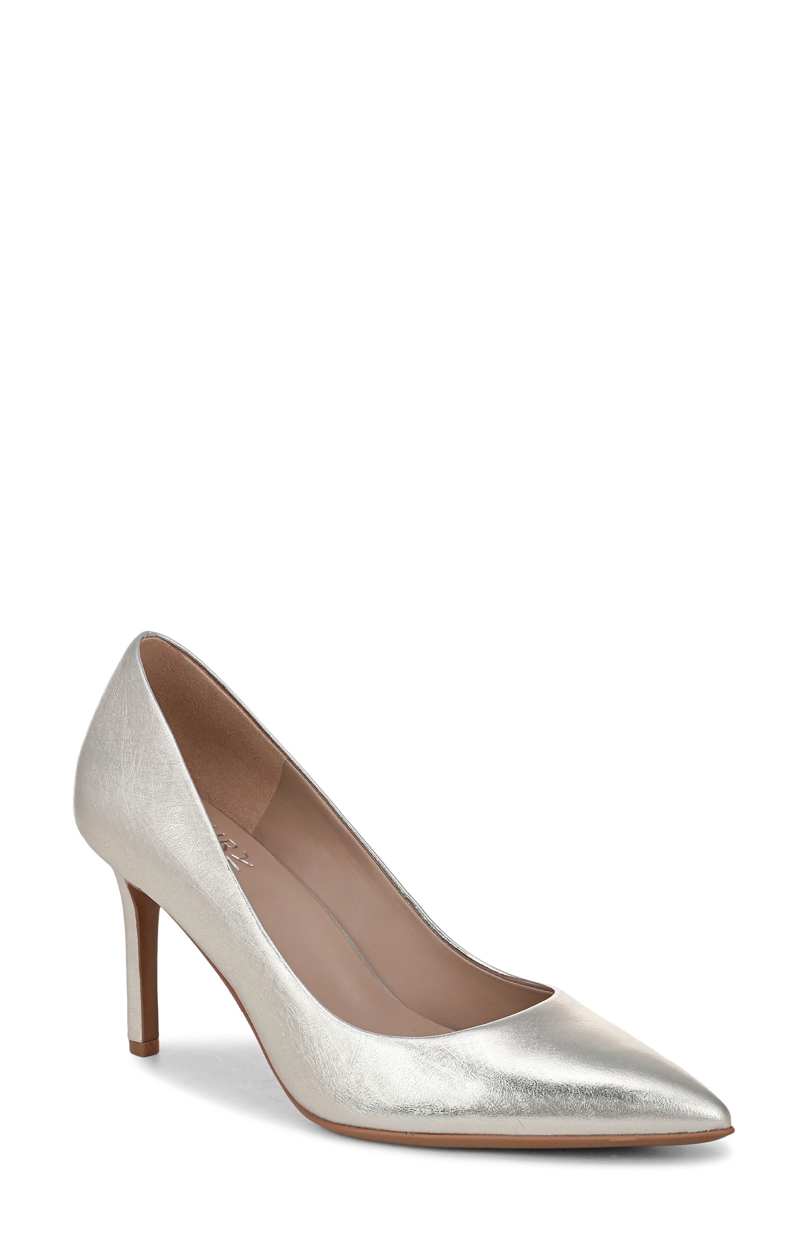 Naturalizer Anna Pointed Toe Pump, Main, color, Silver Sand