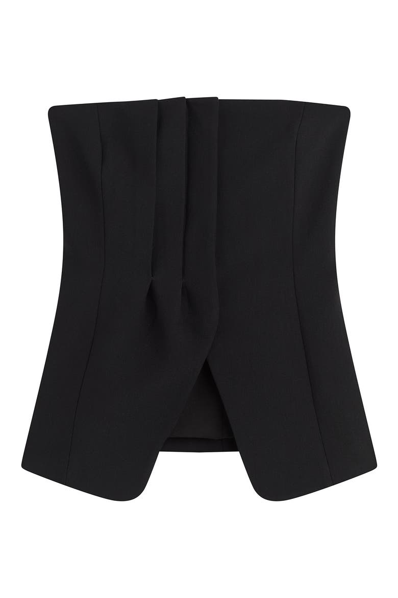 Missed Your Chance Bustier Strapless Top, Alternate, color, BLACK