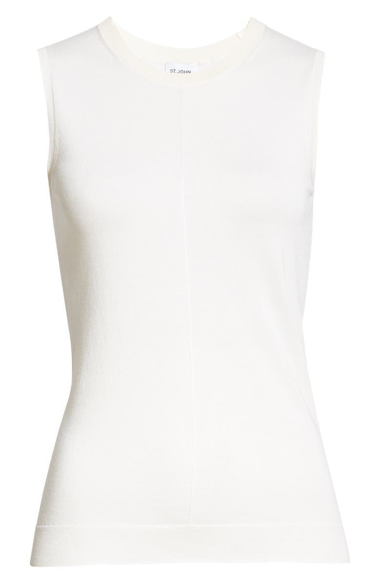 St. John Collection Fine Jersey Knit Shell, Alternate, color, 