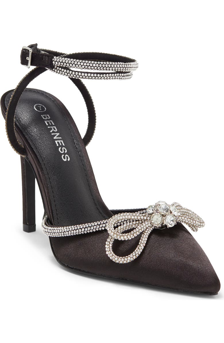 BERNESS Paris Satin Ankle Strap Pump, Main, color,