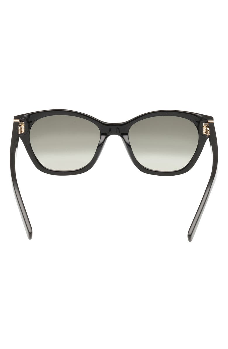 ABERCROMBIE & FITCH 50mm Cat Eye Sunglasses, Alternate, color, Shiny Black / Green Beige