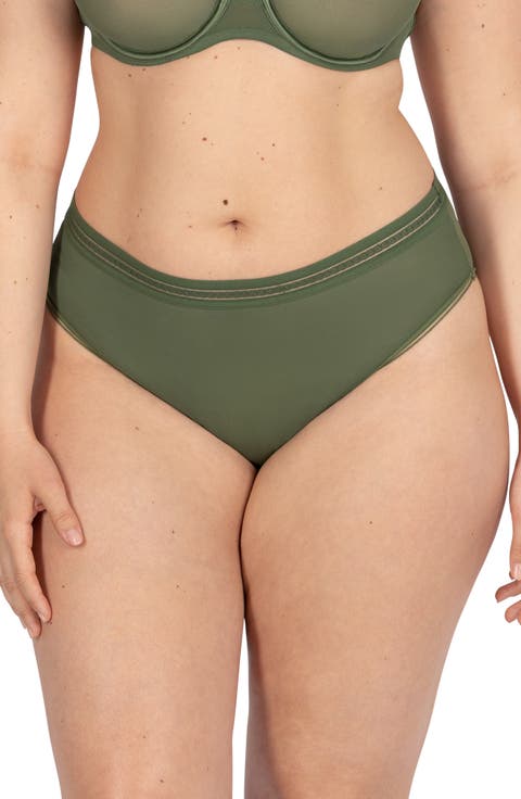Sheer Mesh High Cut Briefs