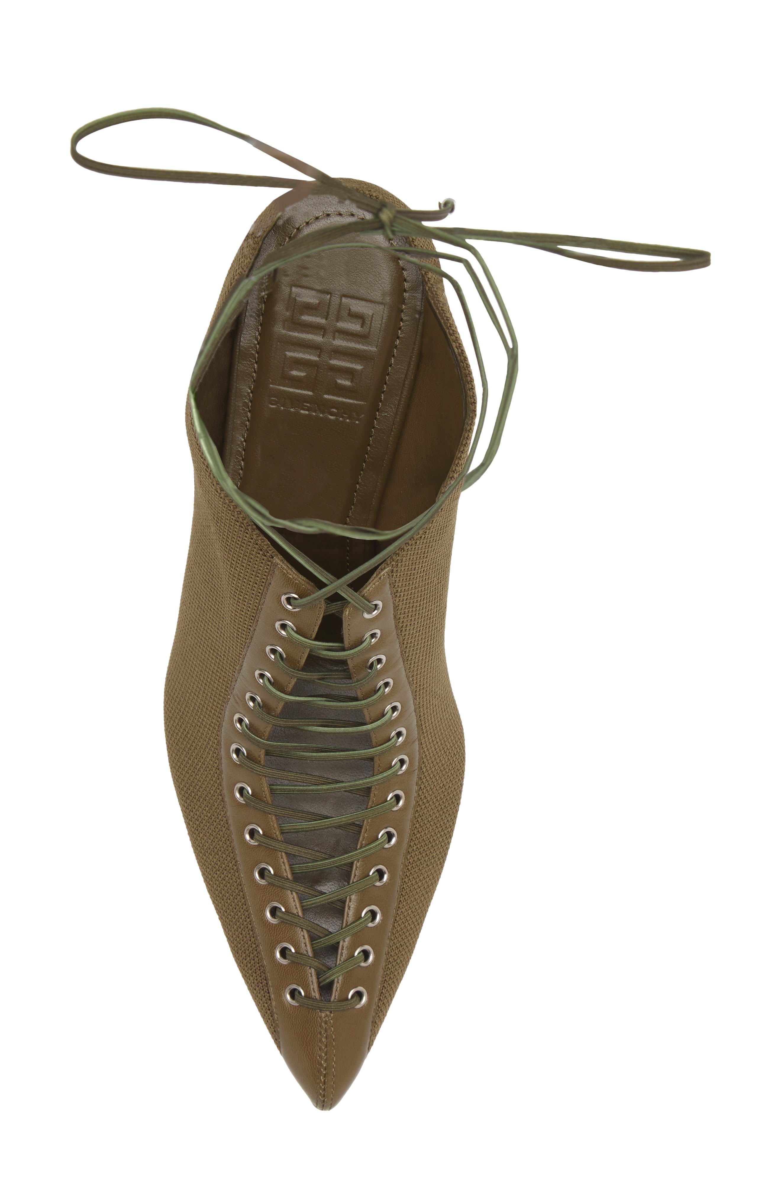 Givenchy Show Lace-Up Pointed Toe Pump, Alternate, color, 