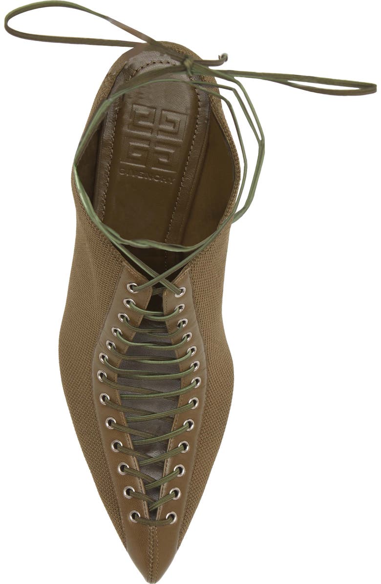 Givenchy Show Lace-Up Pointed Toe Pump, Alternate, color,