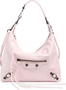 Balenciaga Small Le City Crinkle Leather Hobo Bag