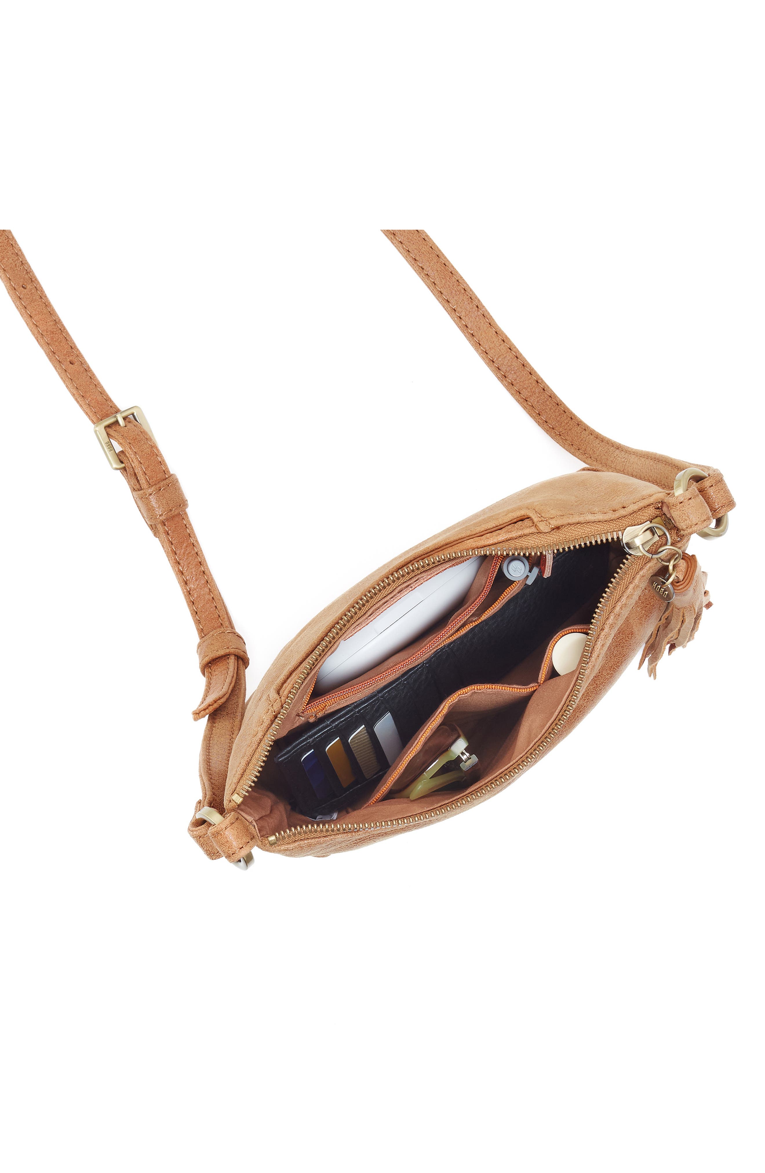 HOBO Lexi Leather Crossbody Bag, Alternate, color, Whiskey