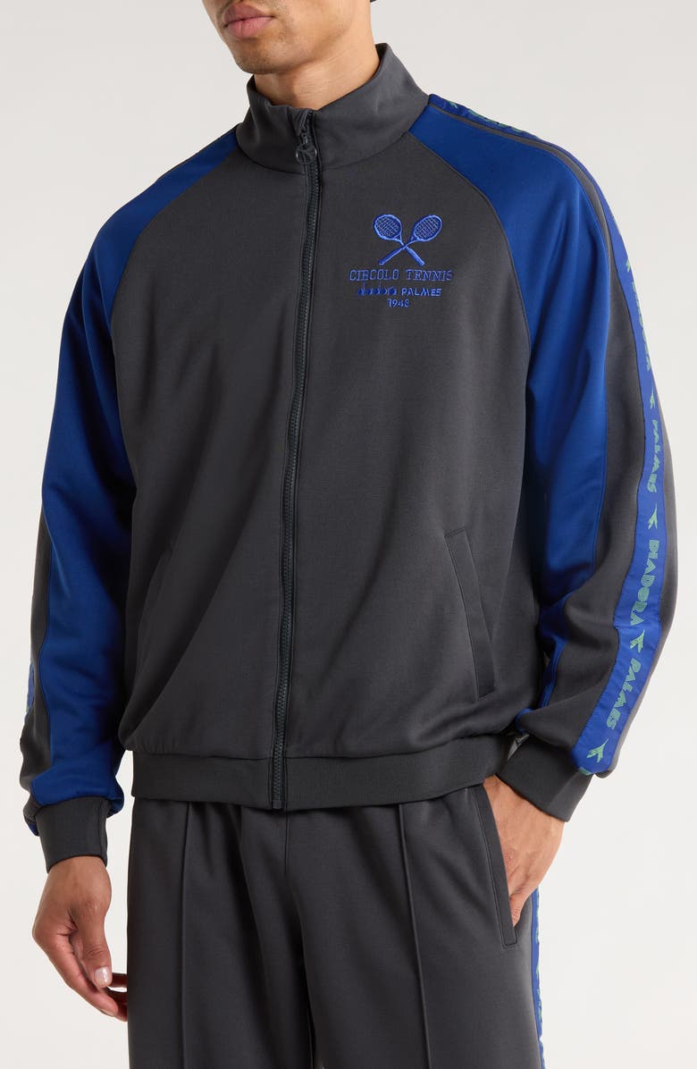 Diadora x Palmes Legacy Track Jacket, Alternate, color, Black Oyster