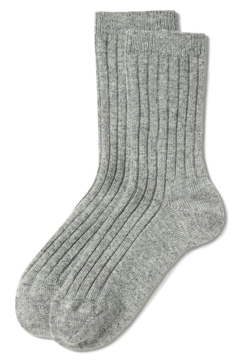 Bodil Chunky Crew Socks, Alternate, color, GREY