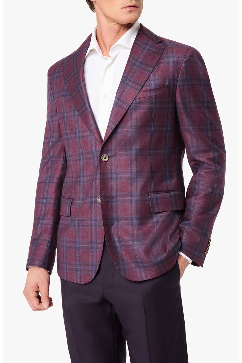 Treviso Red & Blue Plaid Wool Sport Coat, Main, color, TUSCAN RED