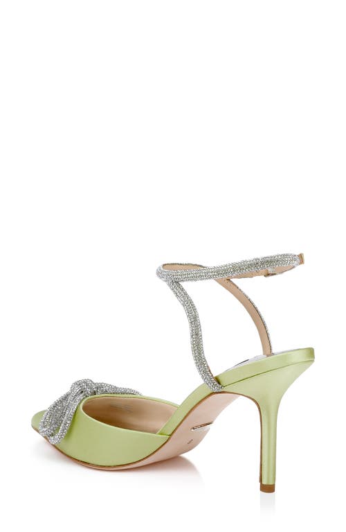Badgley Mischka Collection Jasmine Pointed Toe Pump In Lemon Satin