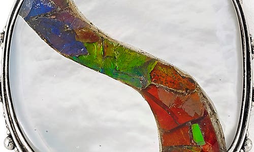 Samuel B. 18k & Silver Ammolite & Pearl River Pendant In Mop Multi