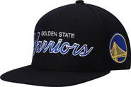 Mitchell & Ness Men's Mitchell & Ness Black Golden State Warriors Hardwood Classics Script 2.0 Snapback Hat