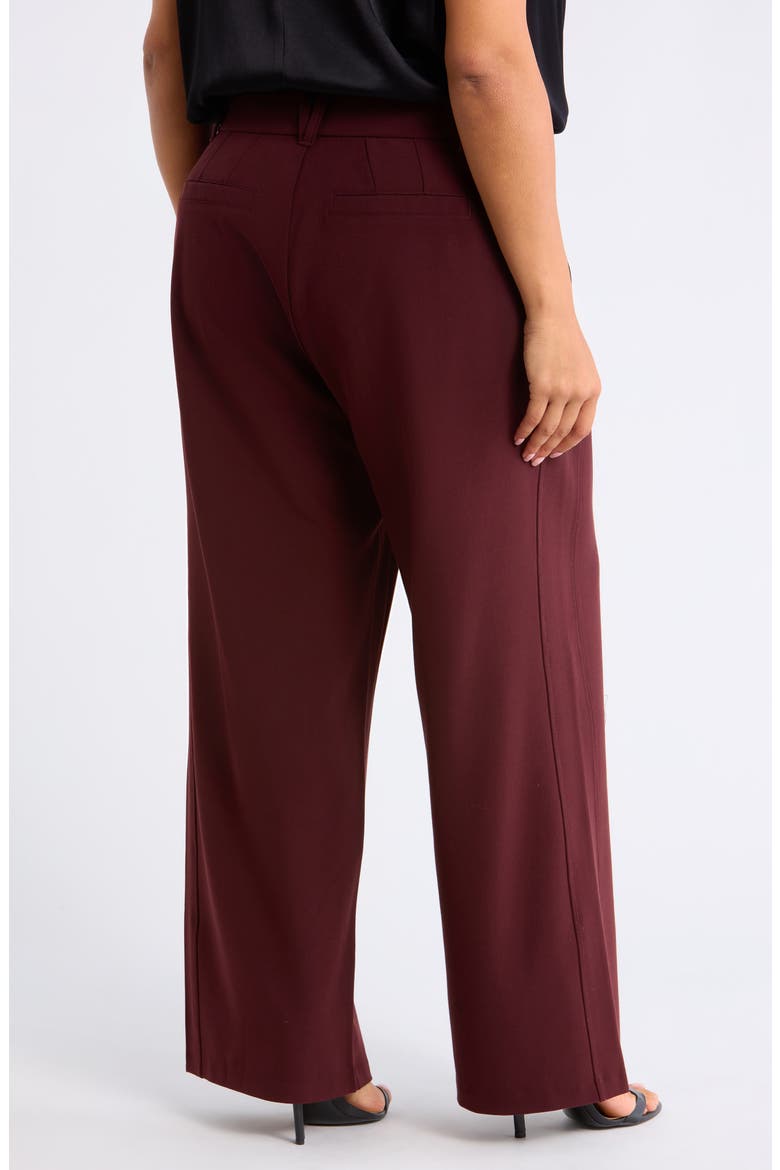 Skyrise High Rise Extended Tab Pants, Alternate, color, OXBLOOD