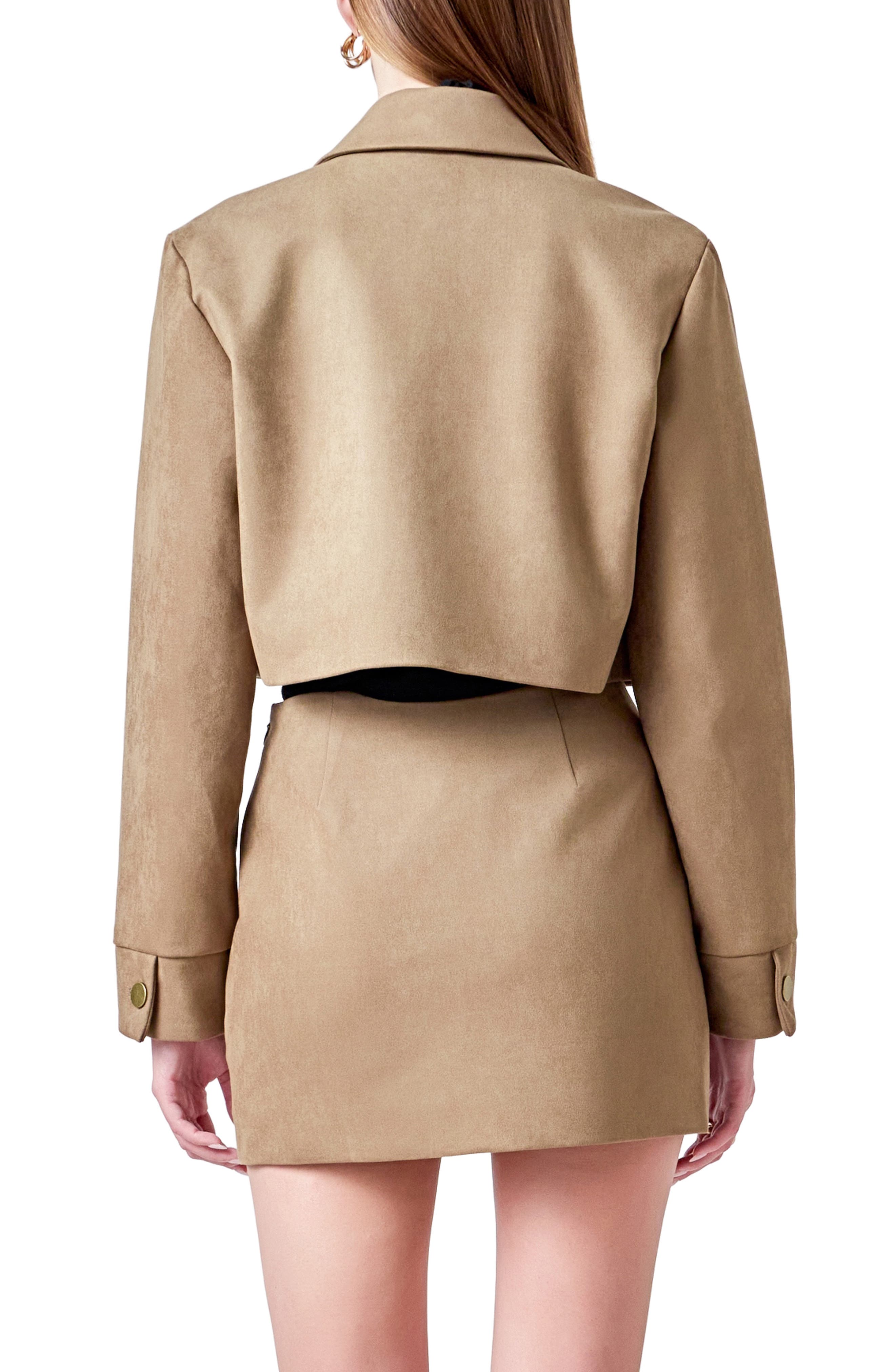 Faux Suede Crop Jacket - image 2