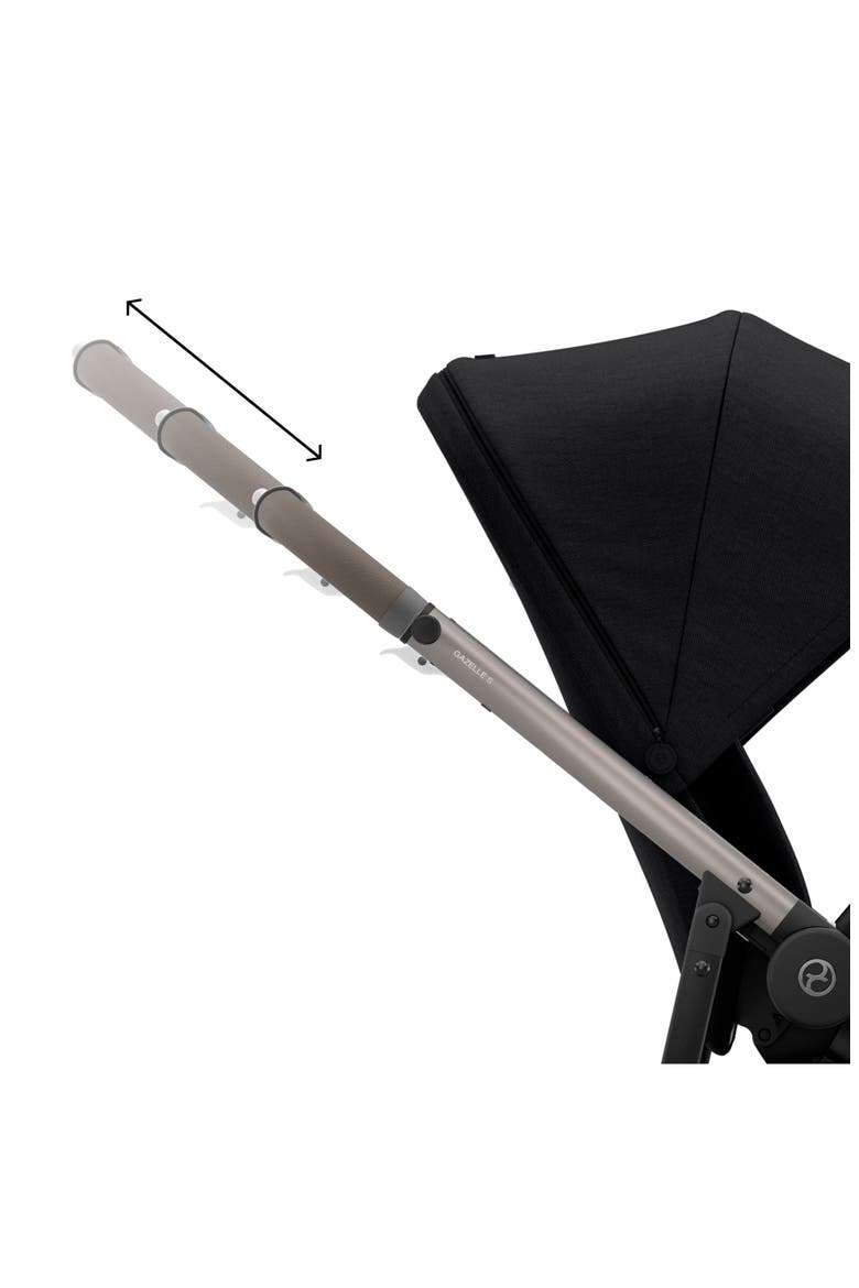 Gazelle S Stroller, Alternate, color, MOON BLACK