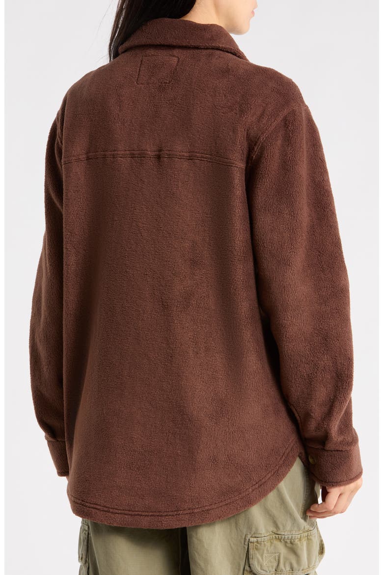 Polar Fleece Shacket, Alternate, color, BROWN