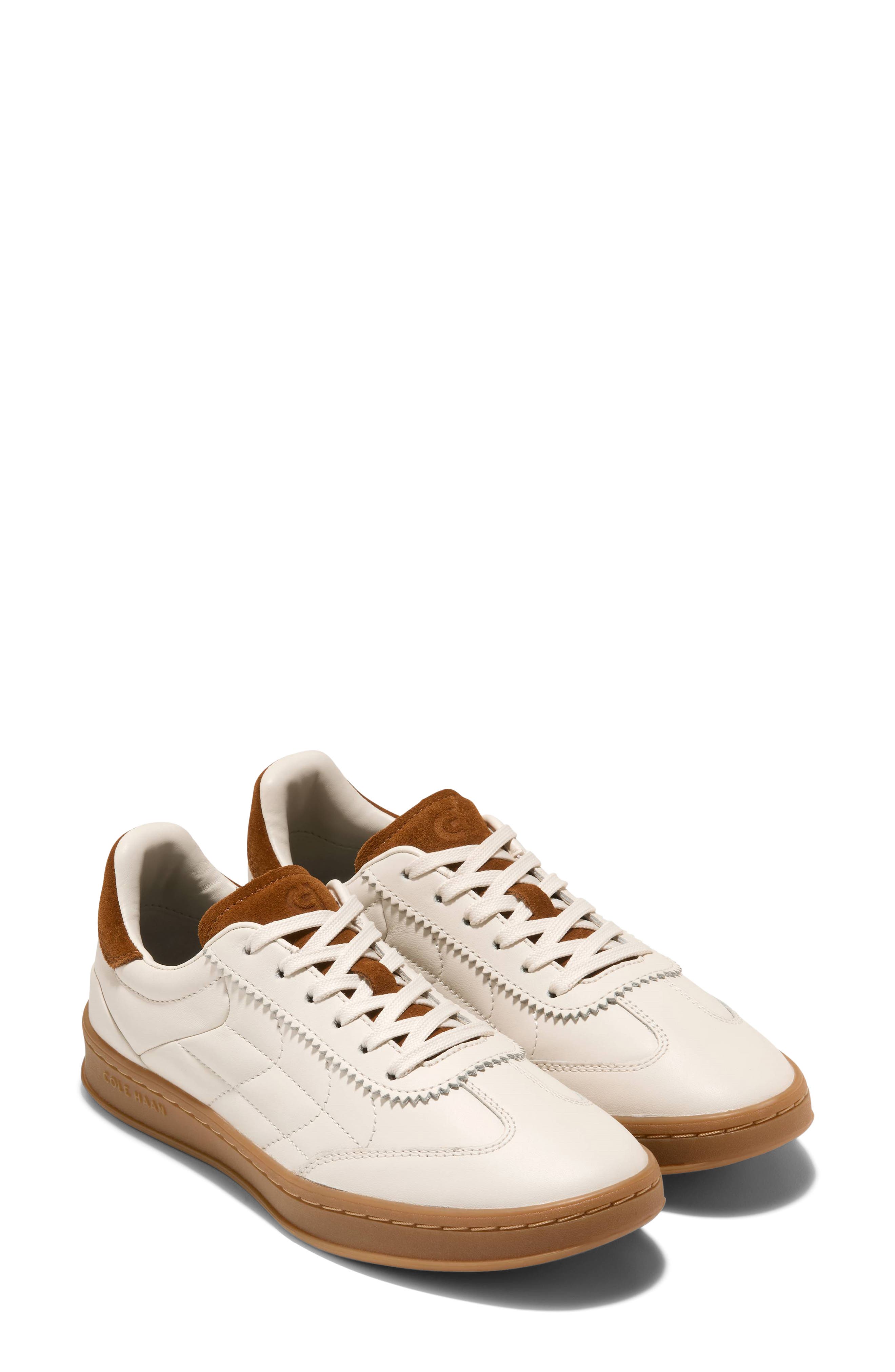IVORY LEATHER/ TOBACCO SUEDE