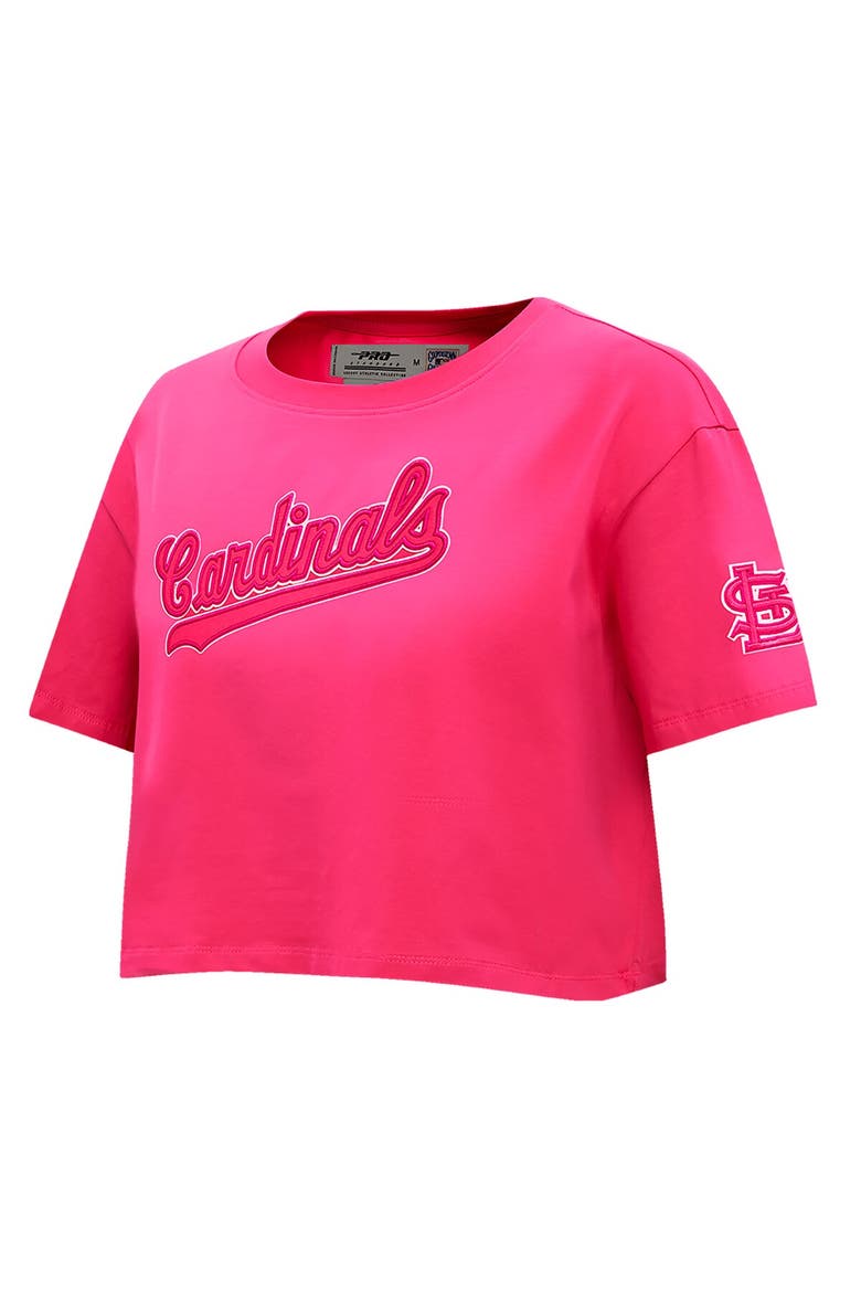 Women's Pro Standard Pink St. Louis Cardinals Triple Pink Boxy Cropped T-Shirt, Alternate, color, Pink