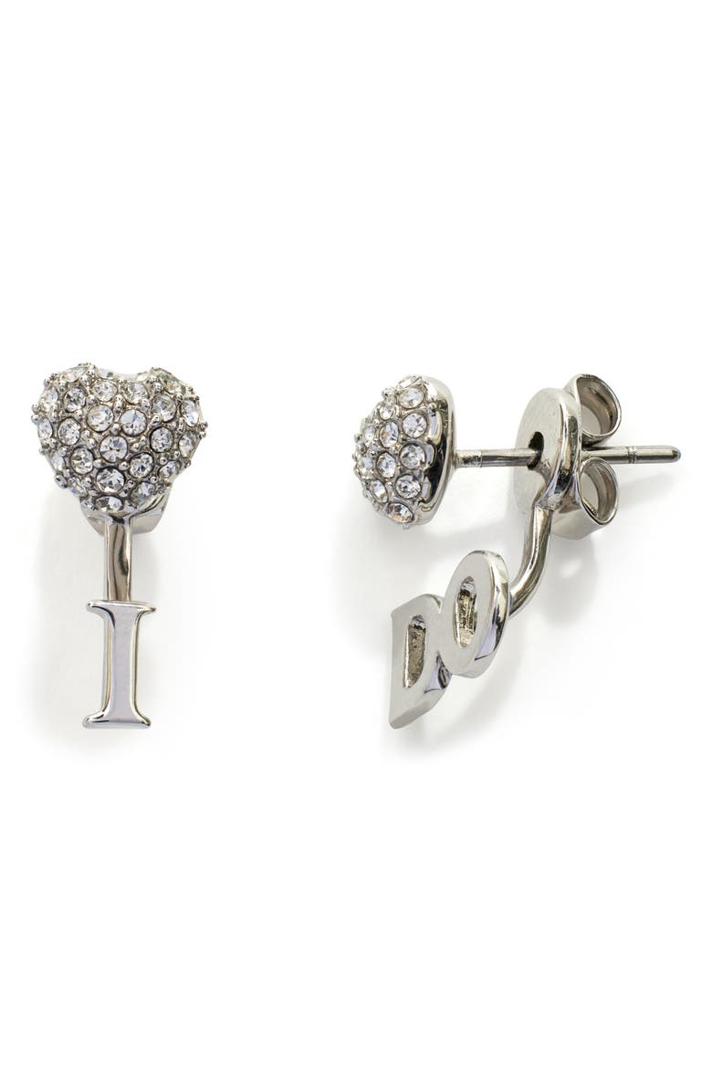 Kleinfeld 'I Do' Crystal Heart Drop Earrings, Alternate, color,