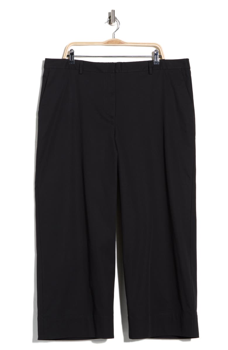 Eileen Fisher Ankle Wide Leg Pants, Main, color, Black