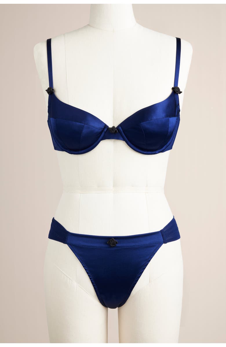 Scarlett Gasque Plunge Tallulah Bra, Alternate, color, Midnight Blue