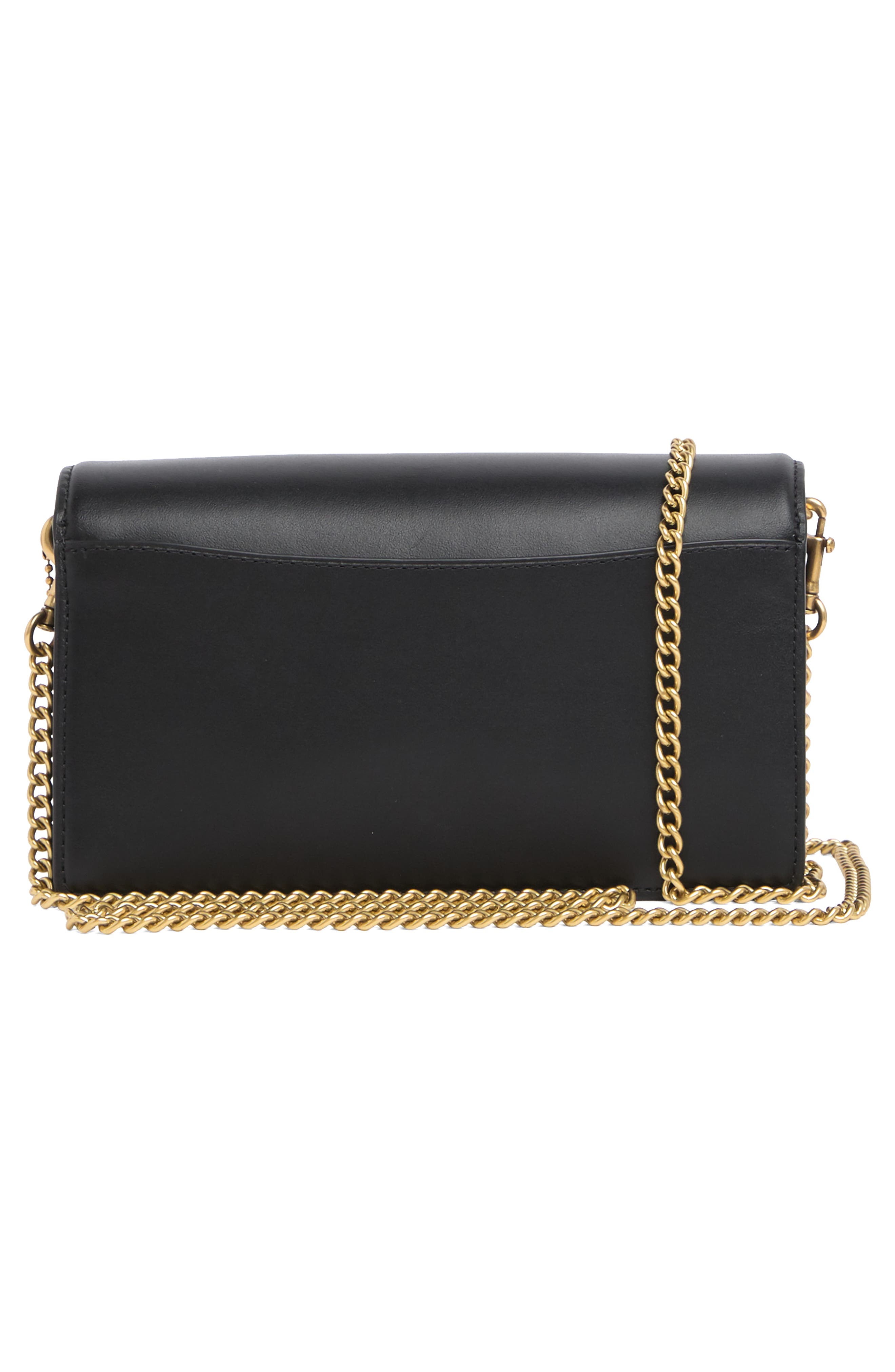 Aster Mixed Leather Crossbody, Alternate, color, B4/ BLACK