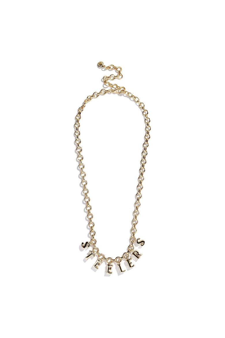 Pittsburgh Steelers Wordmark Charm Necklace, Alternate, color, Gold