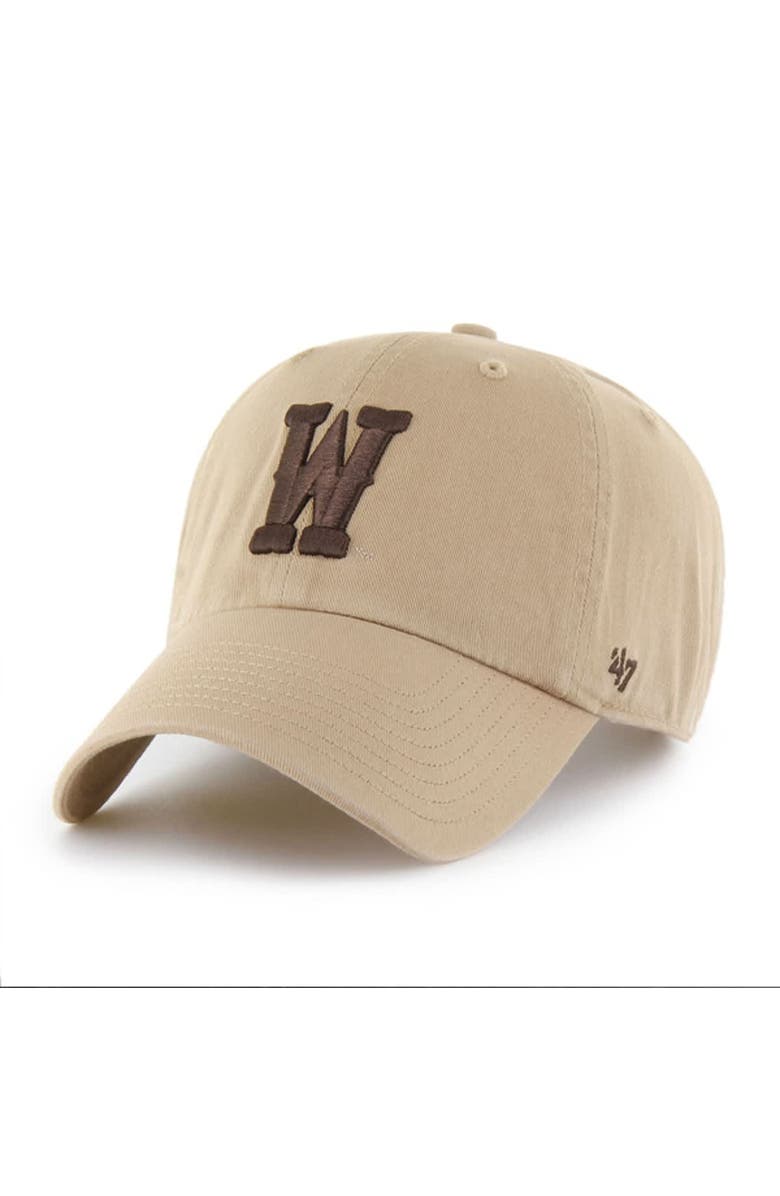 '47 Men's '47 Khaki Wyoming Cowboys Vault Clean Up Adjustable Hat, Main, color, Khaki