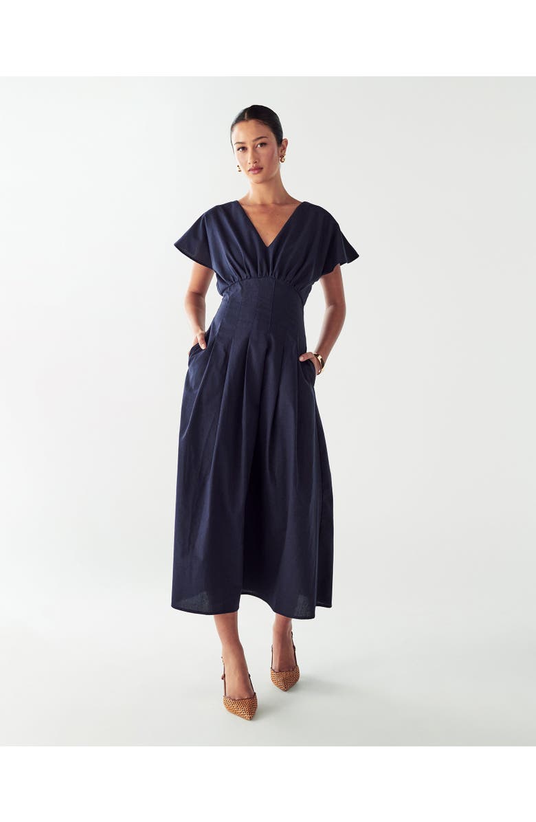 WILLA June Midi Dress, Alternate, color, Navy Blue