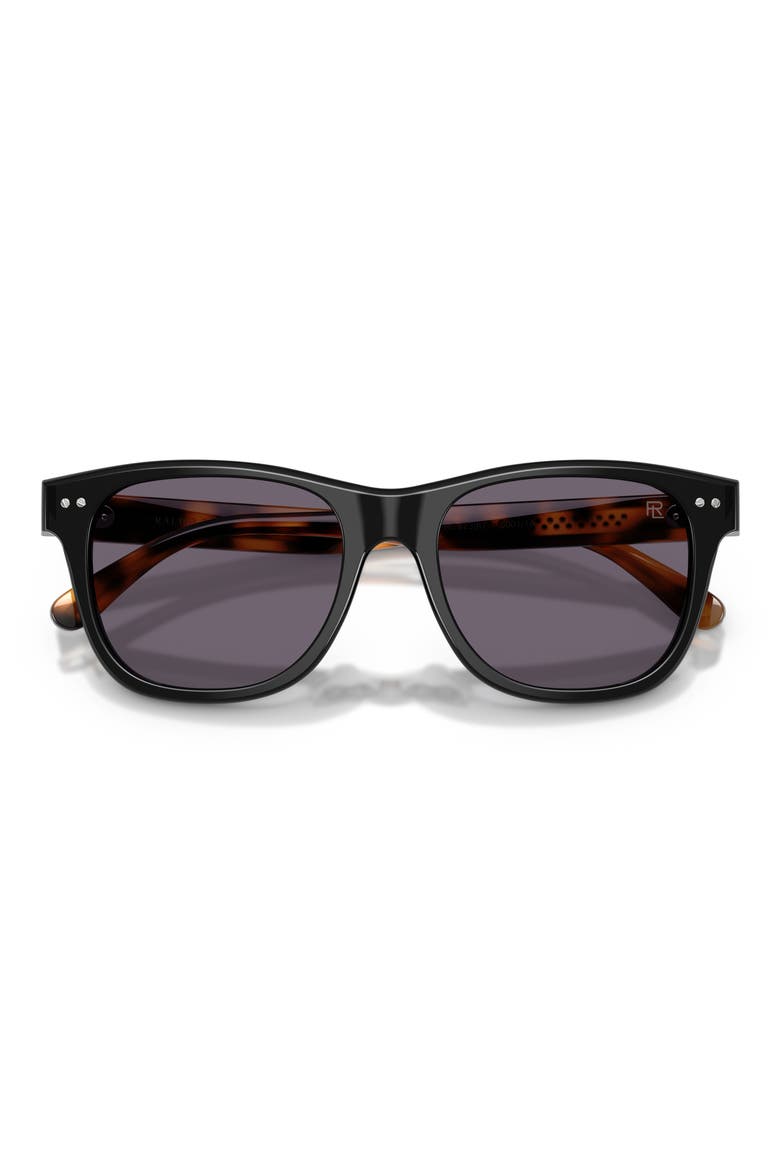 RL8239U 54mm Square Sunglasses, Alternate, color, SHINY BLACK / PURPLE