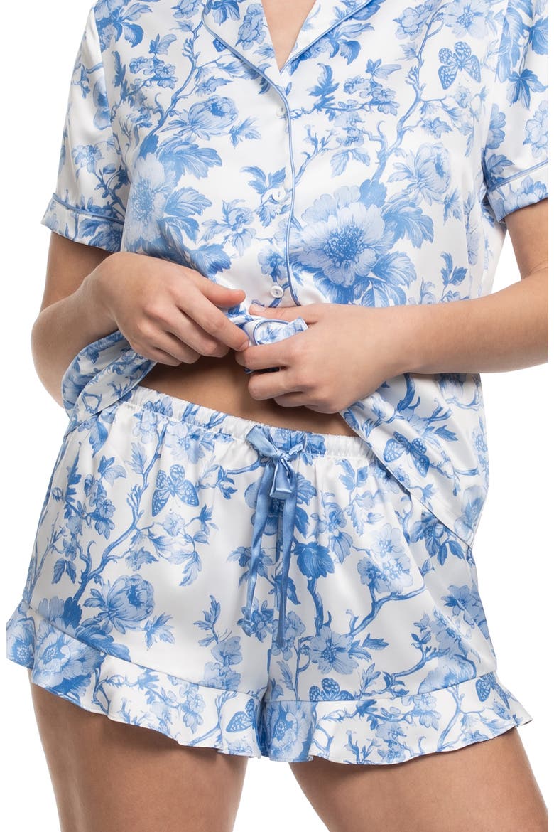 Molleigh Satin Short Pajamas, Alternate, color, IVORY