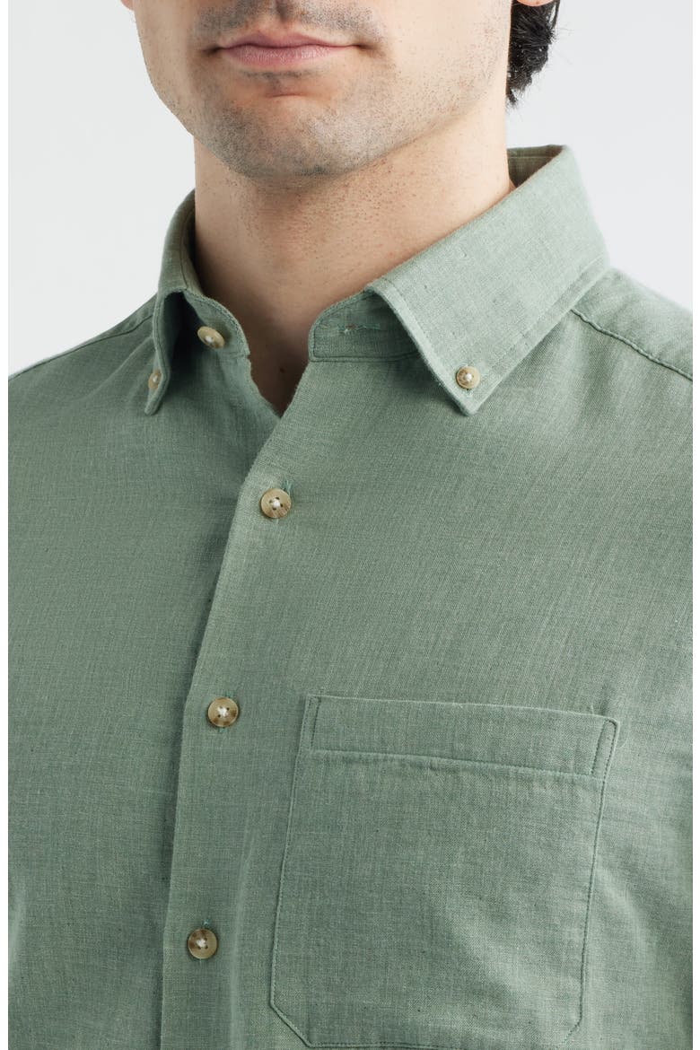 The Chambray Button-Down Shirt, Alternate, color, AGAVE