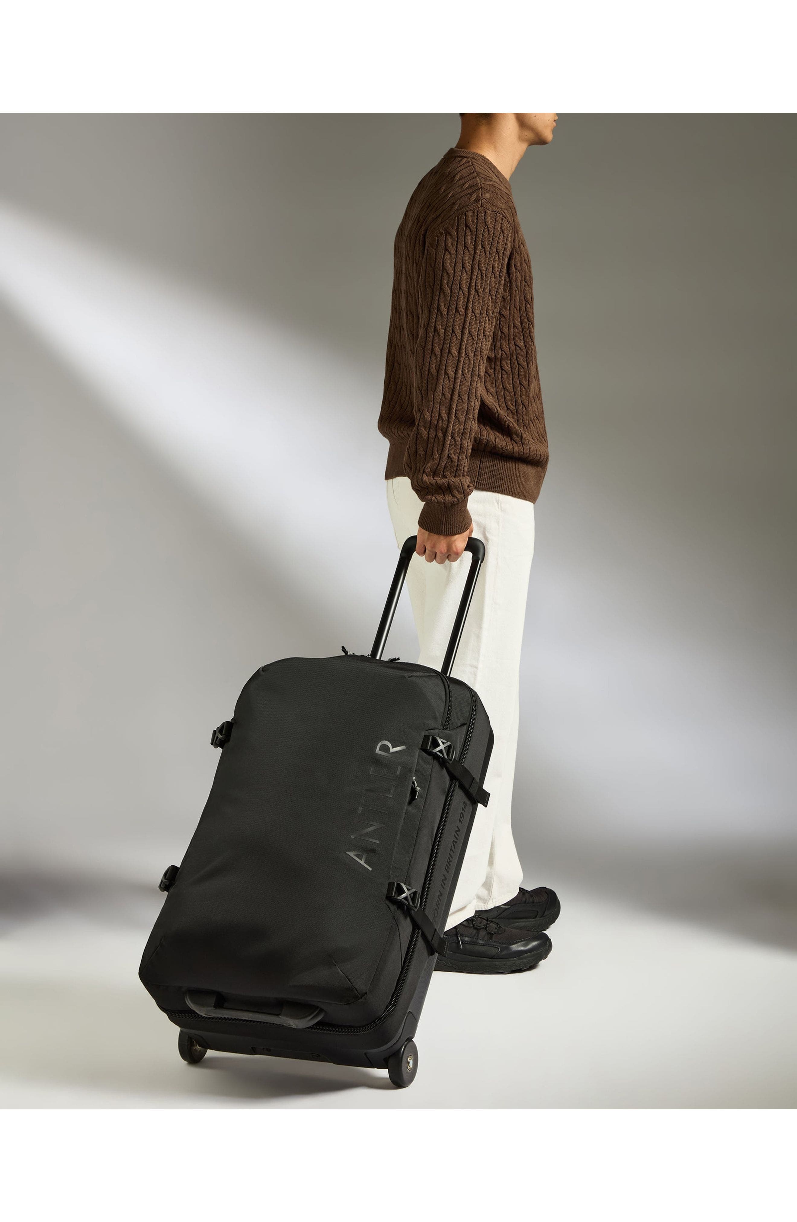 ANTLER Discovery Wheeled Duffel, Alternate, color, Black