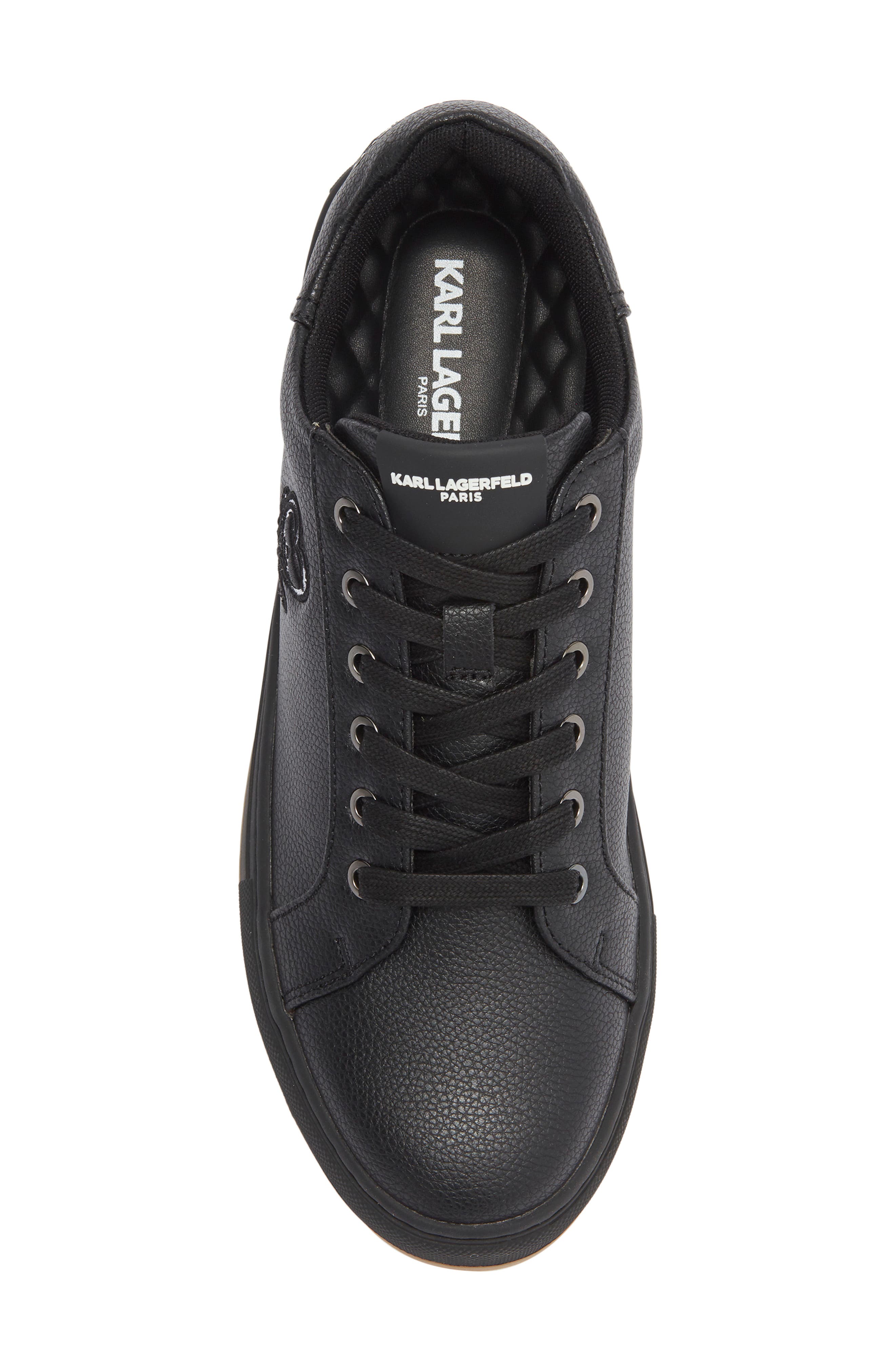 KARL LAGERFELD PARIS Karl Patch Low Top Sneaker, Alternate, color, Black