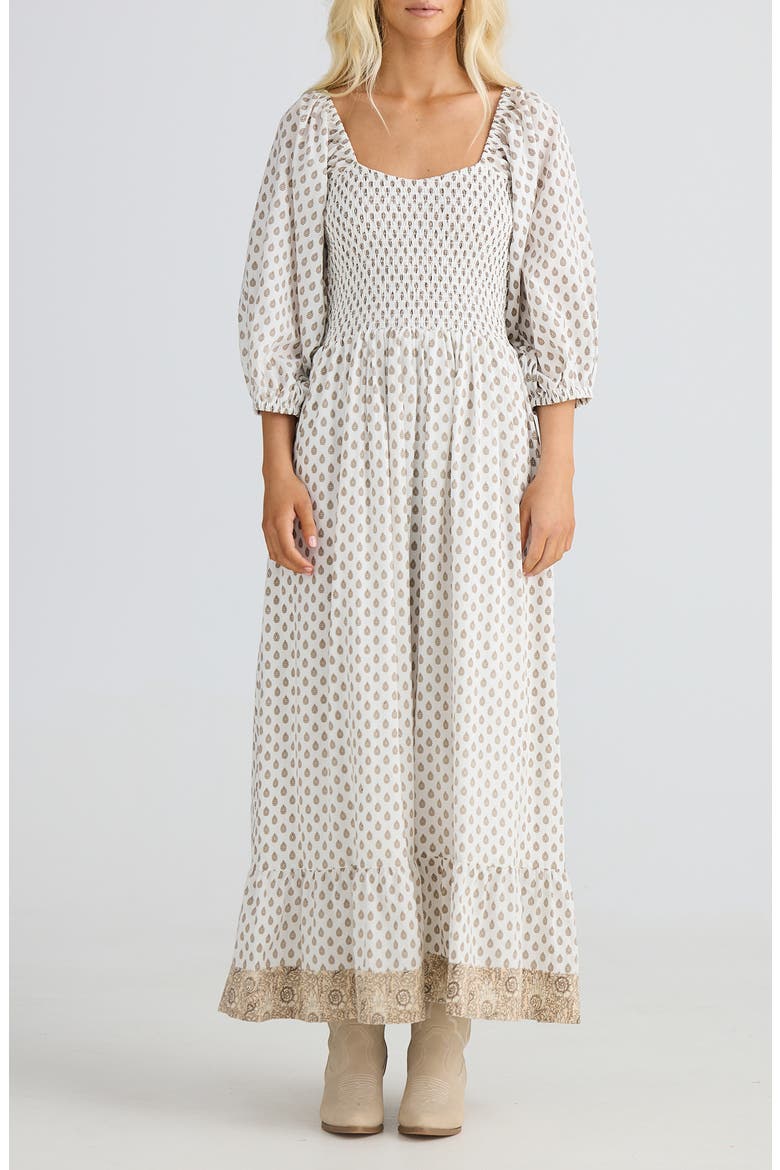 Emelina Smocked Maxi Dress, Main, color, TEMPLE