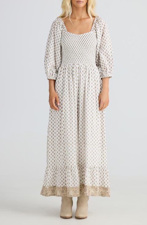 Emelina Smocked Maxi Dress